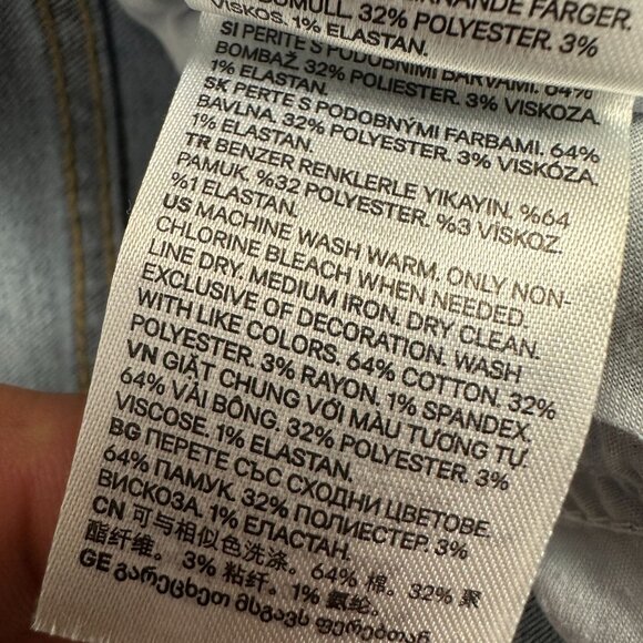 H&M Women's Raw Hem Blue Jeans Size 16 - Picture 6 of 6